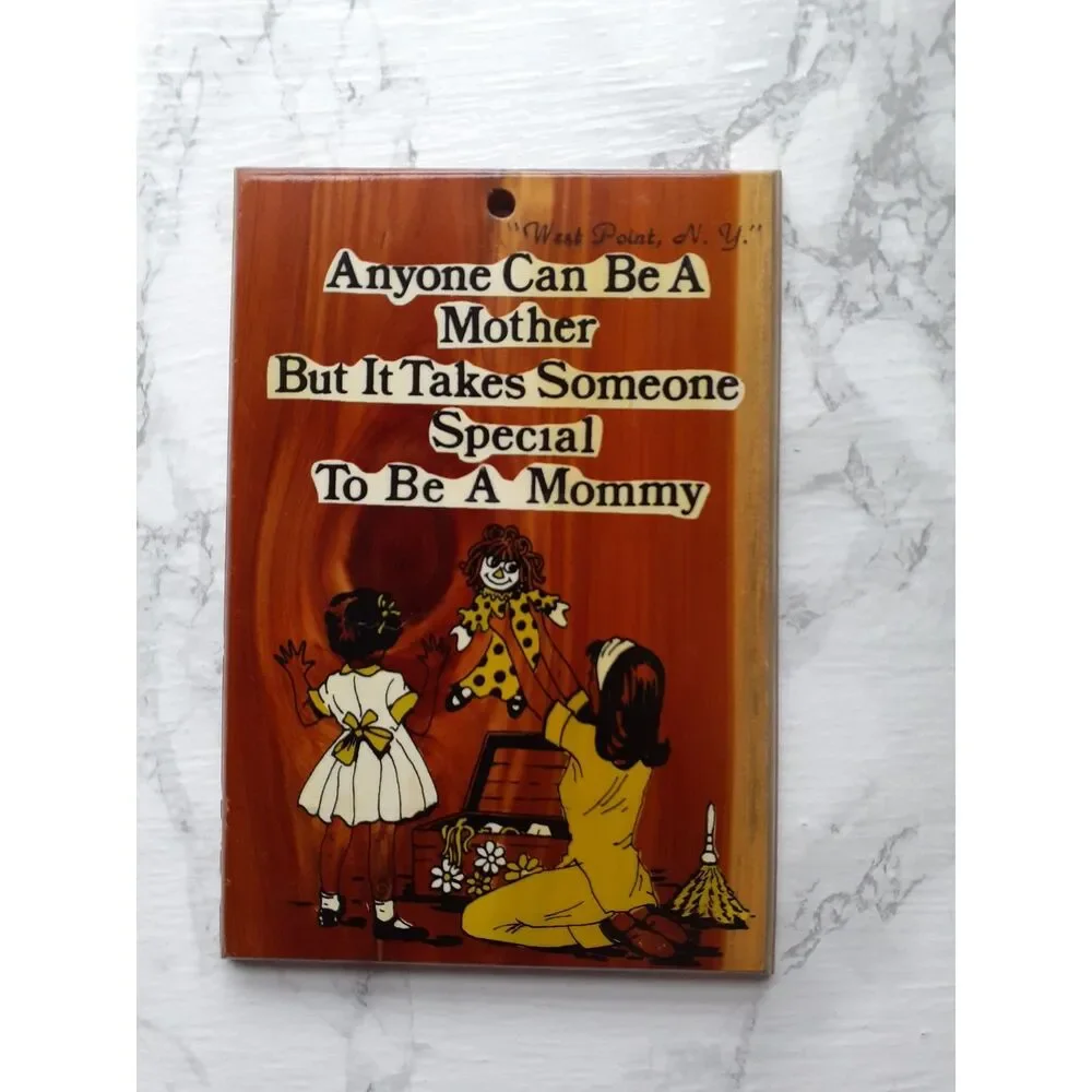 Vintage 60's Souvenir Wooden Wall Plaque Decor